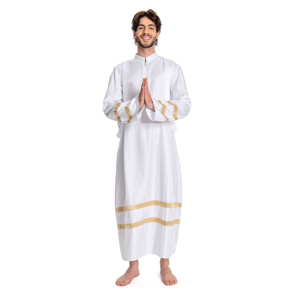 Mittelalterlicher Pastor Unisex Erwachsene Cosplay Kostüm Outfits Halloween Karneval Party Anzug