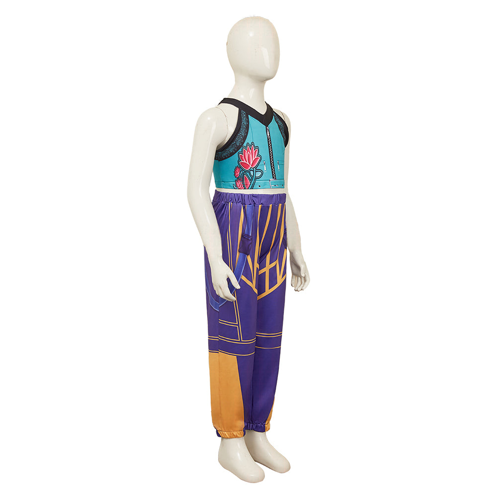 Kinder Mädchen Zoey Cosplay Kostüm Hose Halloween Karneval Party Anzug