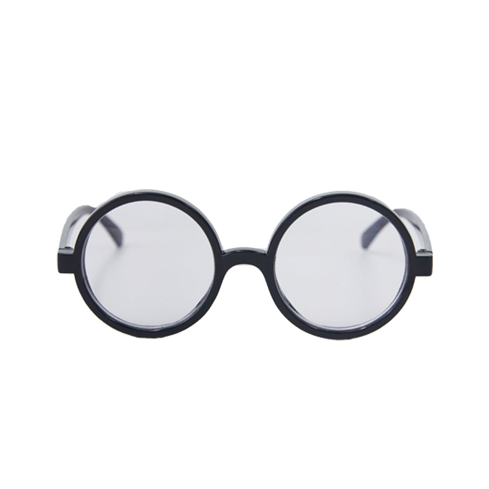 Vintage Runde Zauberer Brille mit weißen Gläsern Perfekt für Wizard Cosplay und Halloween Outfits