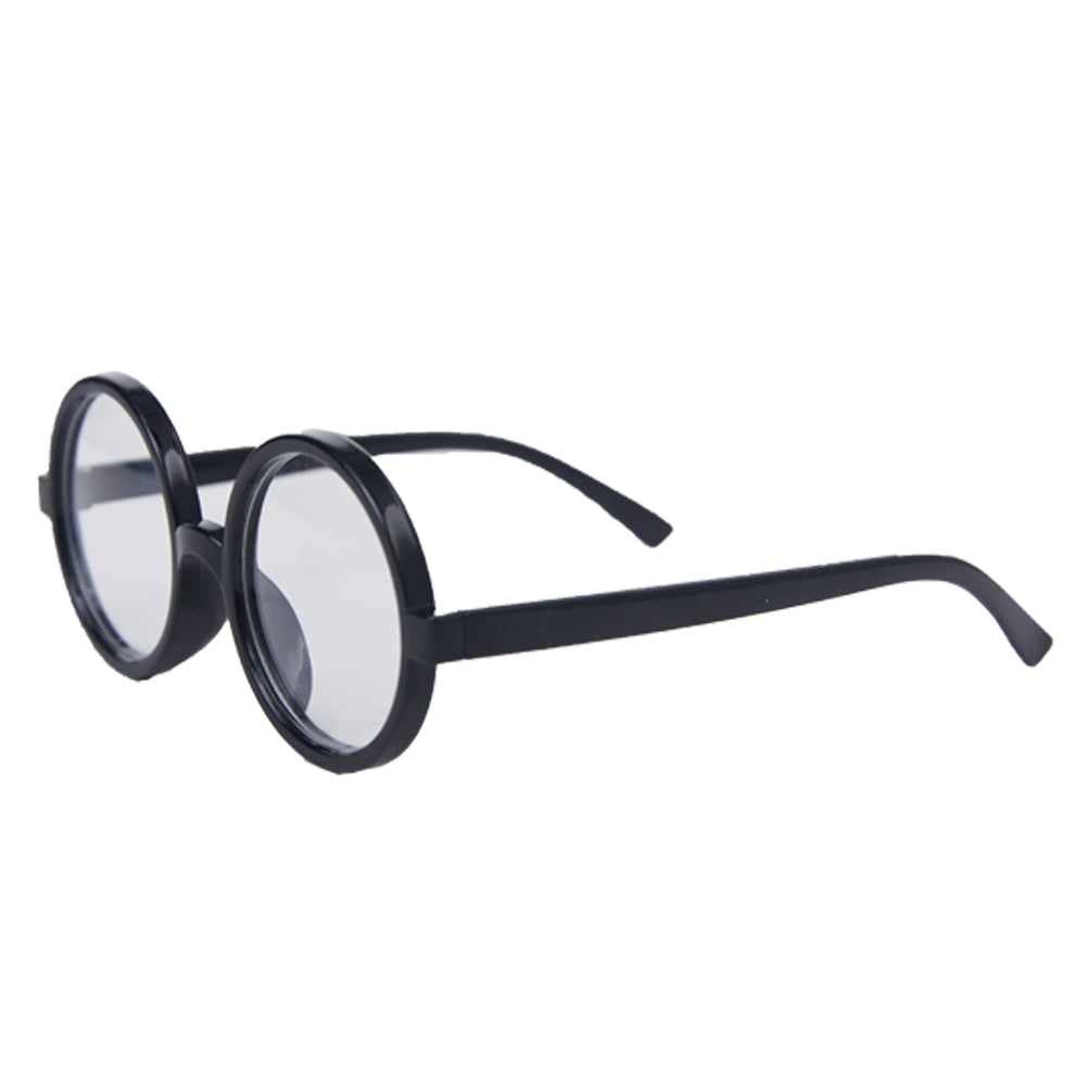 Vintage Runde Zauberer Brille mit weißen Gläsern Perfekt für Wizard Cosplay und Halloween Outfits