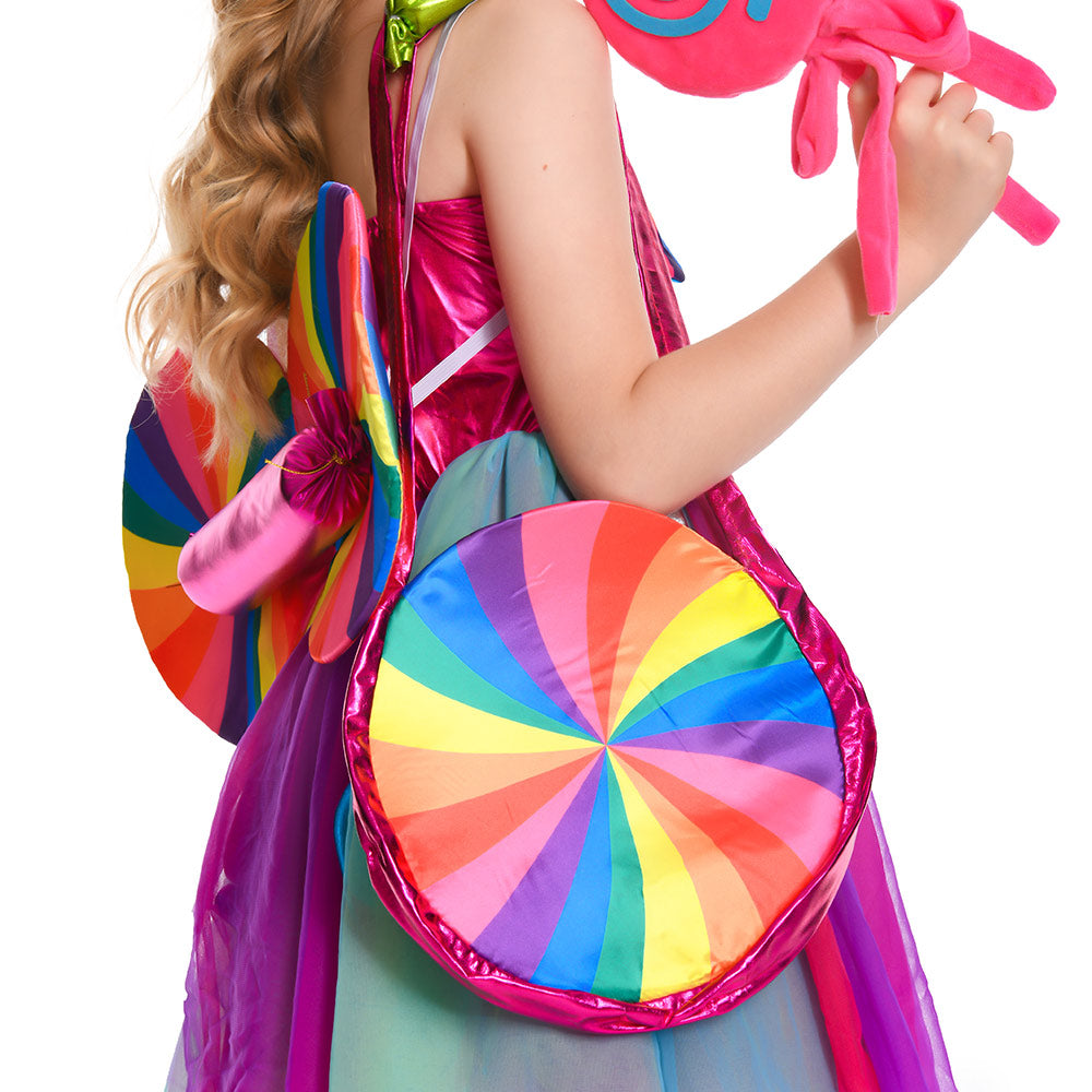 Kinder Mädchen Süßigkeit Cosplay Kostüm Outfits Fantasia Halloween Karneval Party