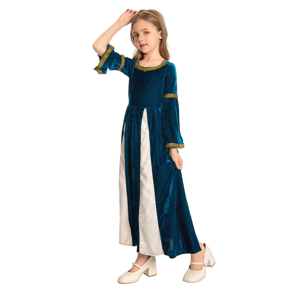 Kinder Mädchen Hofkleid Cosplay Kostüm Outfits Halloween Karneval Anzug