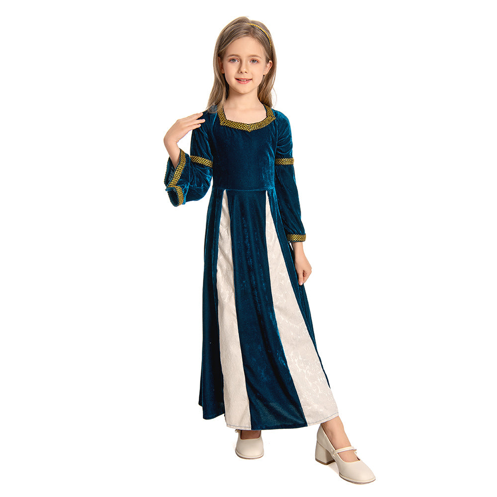 Kinder Mädchen Hofkleid Cosplay Kostüm Outfits Halloween Karneval Anzug