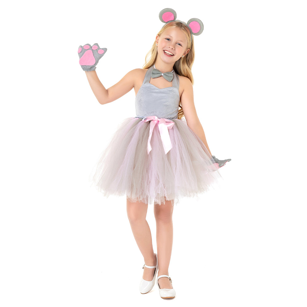 Kinder Mädchen Maus tutu Kleid Cosplay Kostüm Outfits Halloween Karneval Anzug