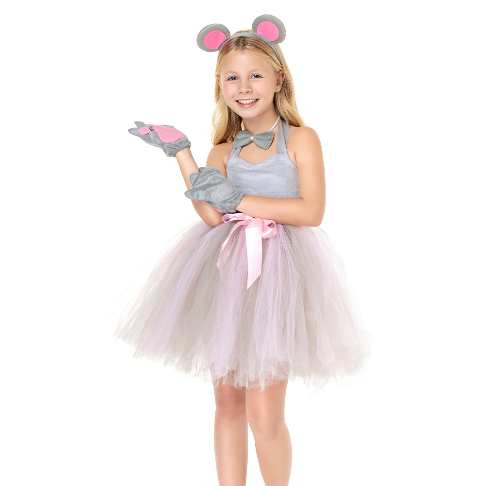 Kinder Mädchen Maus tutu Kleid Cosplay Kostüm Outfits Halloween Karneval Anzug