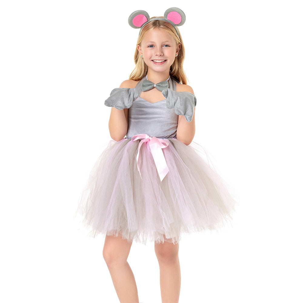 Kinder Mädchen Maus tutu Kleid Cosplay Kostüm Outfits Halloween Karneval Anzug