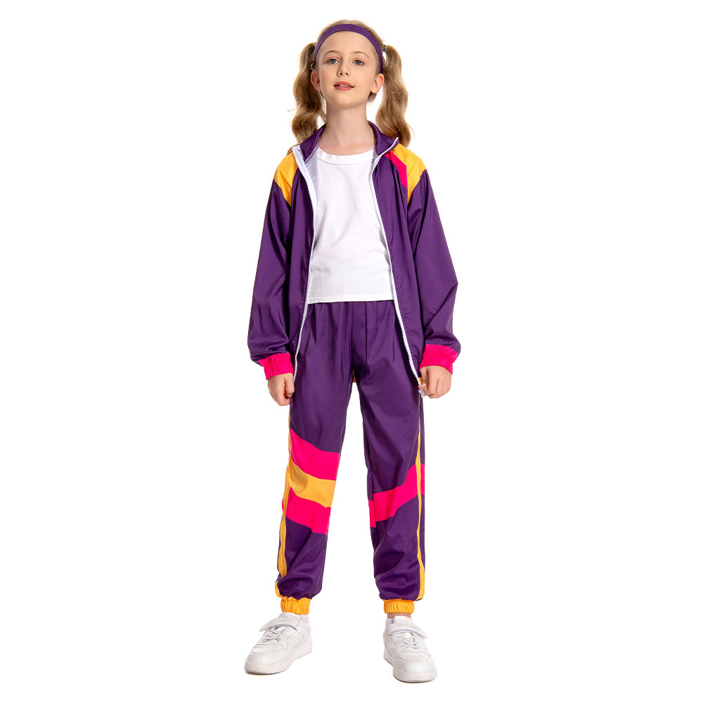 Kinder Retro Vintage Hip-Hop Disco Tanz Cosplay Kostüm Outfits Halloween Karneval Anzug