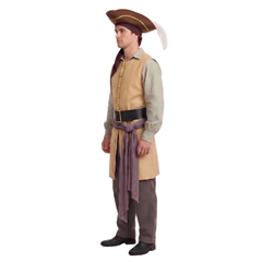 Herren gelb Kapitän Mittelalterliches Cosplay Kostüm Halloween Karneval Partys