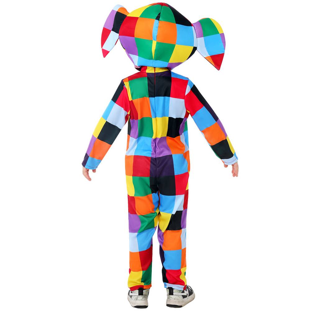 Kinder Elmer-Kostüm zum Weltbuchtag Karomuster Halloween-Kostüm