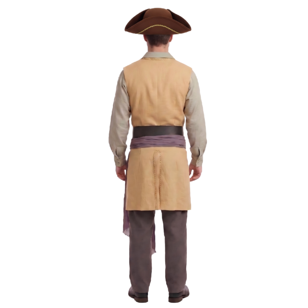Herren gelb Kapitän Mittelalterliches Cosplay Kostüm Halloween Karneval Partys