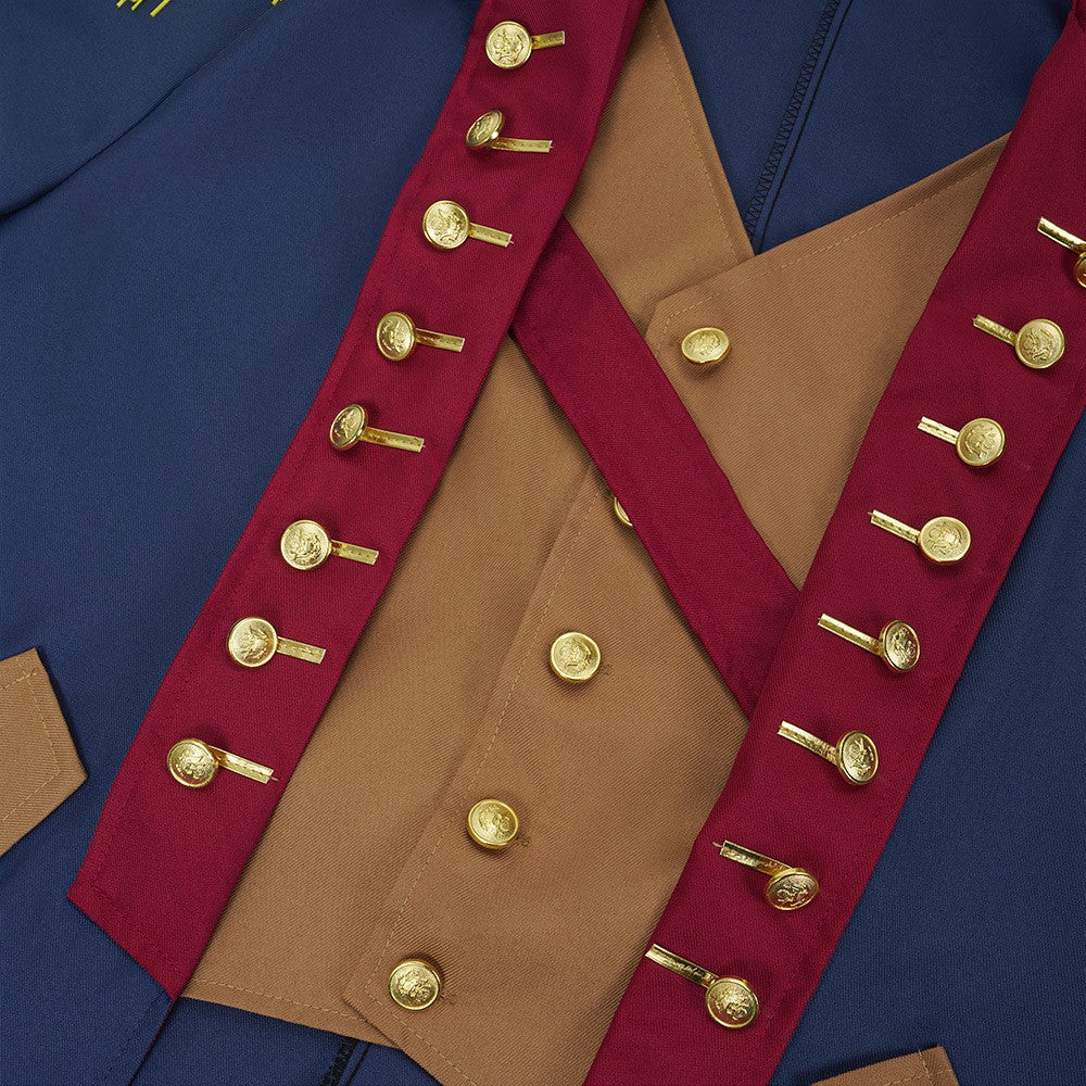 Herren George Washington Präsidenten-Cosplay-Kostüm, Kolonialrevolution-Design, Herren Party- und Bühnenshow-Kostüm