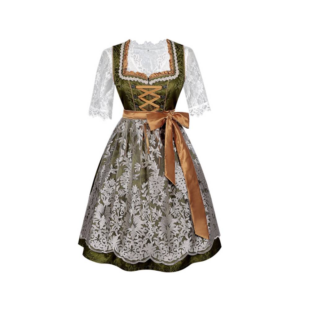Damen grün Oktoberfest Kleid Cosplay Kostüm Outfits Halloween Faschingskostüm Münchner Bierfest