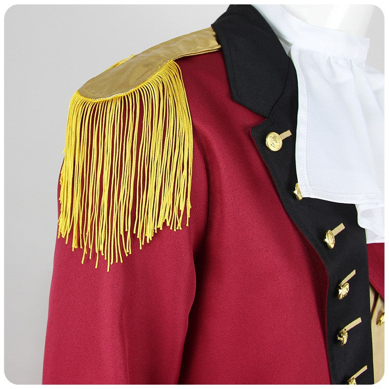 Herren George Washington Präsidenten-Cosplay-Kostüm, Kolonialrevolution-Design, Herren Party- und Bühnenshow-Kostüm