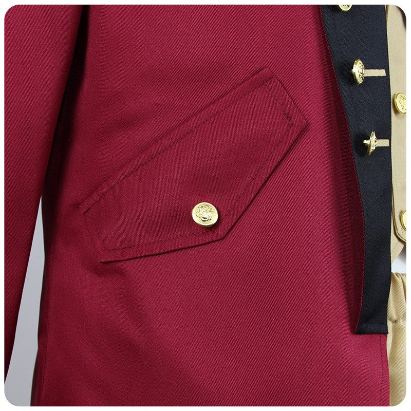 Herren George Washington Präsidenten-Cosplay-Kostüm, Kolonialrevolution-Design, Herren Party- und Bühnenshow-Kostüm