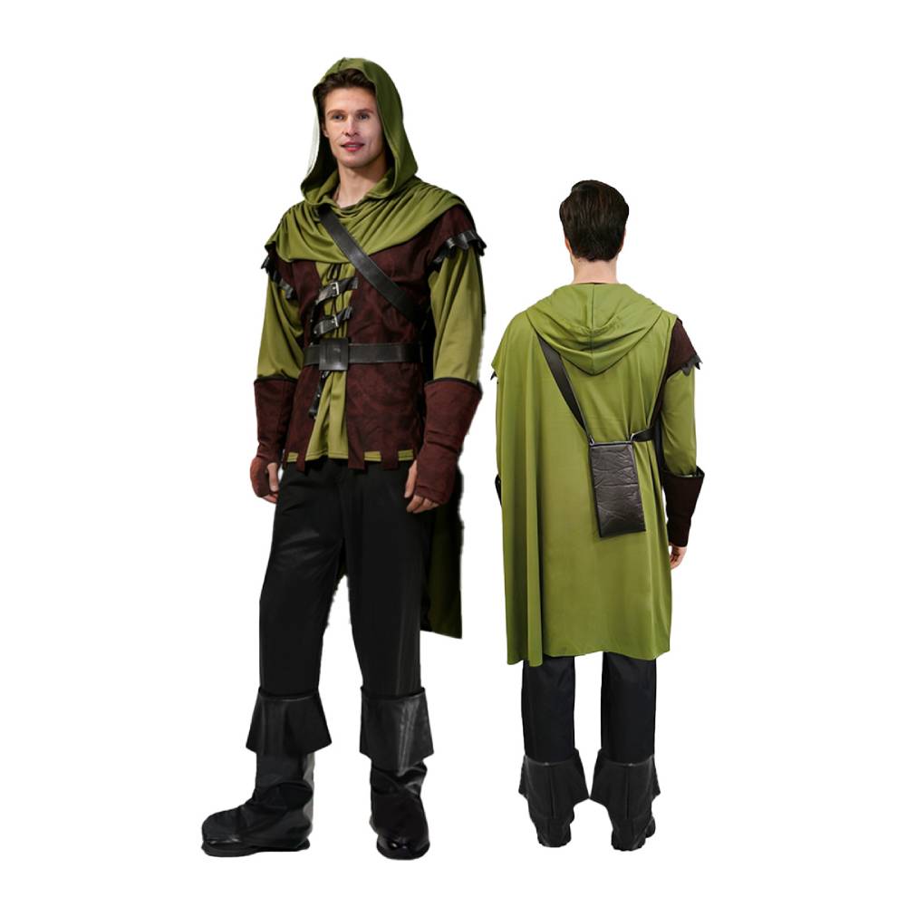 Kinder Jungen Robin Hood Bogenschütze Jäger Kostüm Halloween Karneval Party Outfit