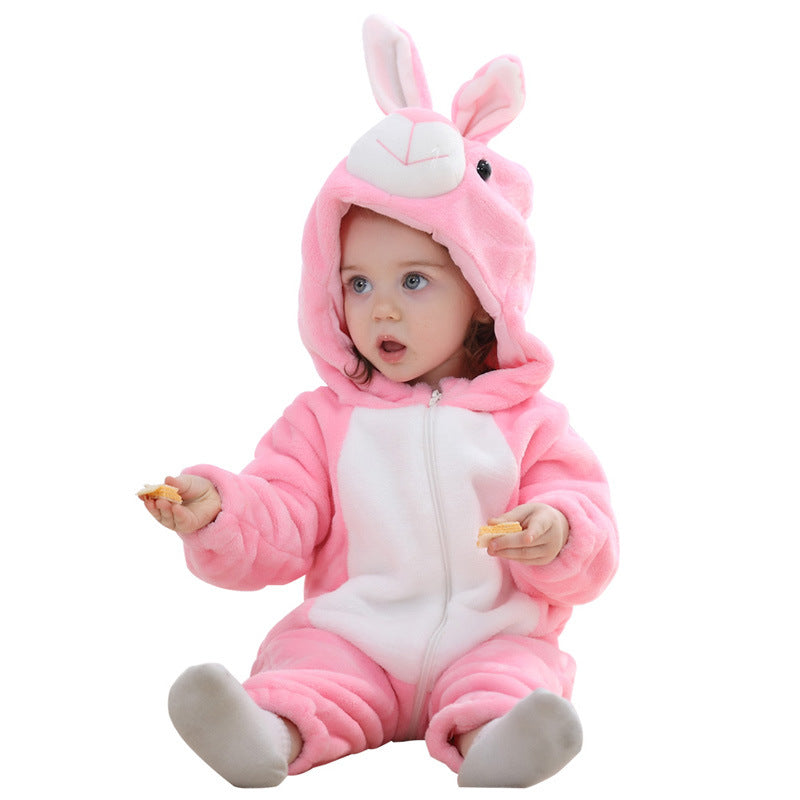 2024 Kinder Tier Kostüm Onesie Krabbelanzug Baby plus Größe Krabbelanzug Säugling Flanell Krabbelanzug
