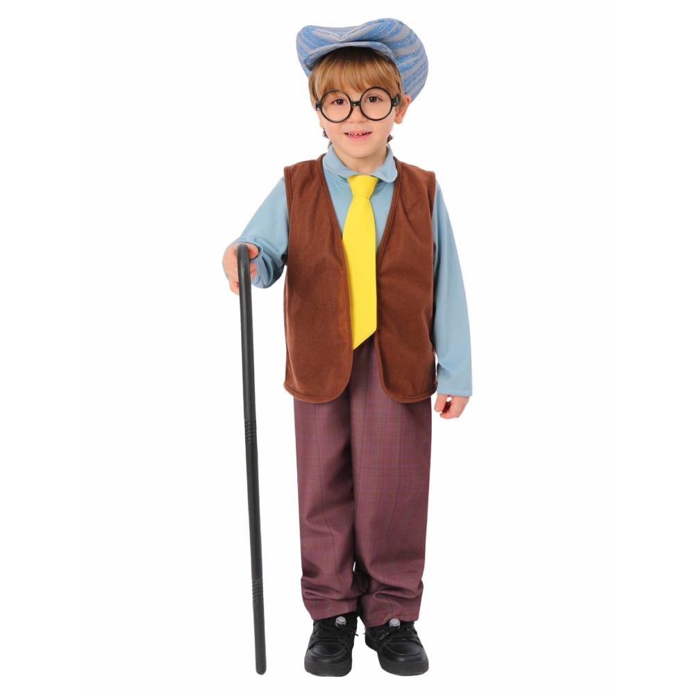 Kinder Welttag des Buches Opa Oma Großeltern Cosplay Kostüm Outfits Halloween Karneval Anzug