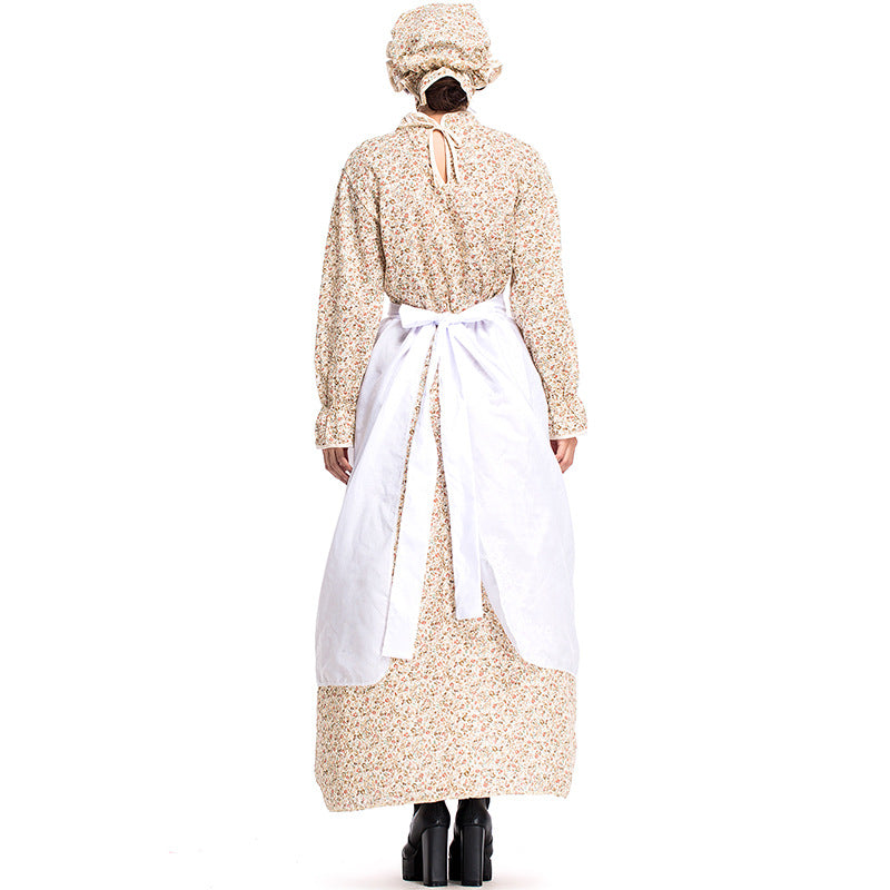 Rotkäppchen Damen Märchen Halloween Großmutter des Wolfes Oma Kleid Cosplay Kostüm Outfits Halloween Karneval Anzug