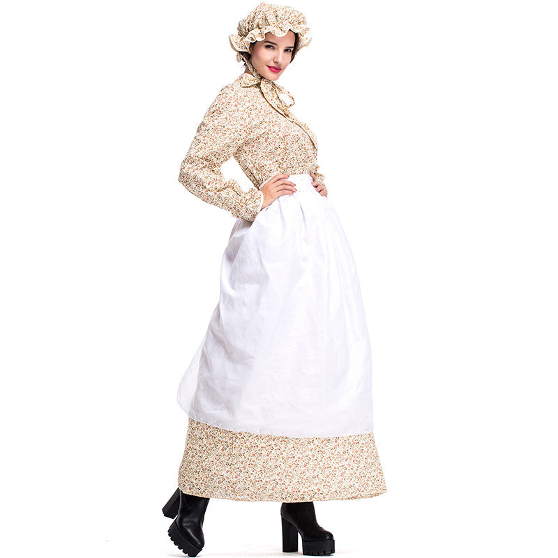 Rotkäppchen Damen Märchen Halloween Großmutter des Wolfes Oma Kleid Cosplay Kostüm Outfits Halloween Karneval Anzug