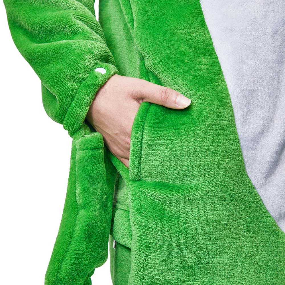 Erwachsene Unisex Frosch Tier kostüm grün Schlafanzug einteiliger Pyjama