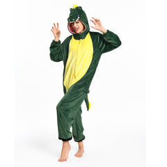 Erwachsene Unisex Krokodil Tierkostüm grün Schlafanzug einteiliger Pyjama
