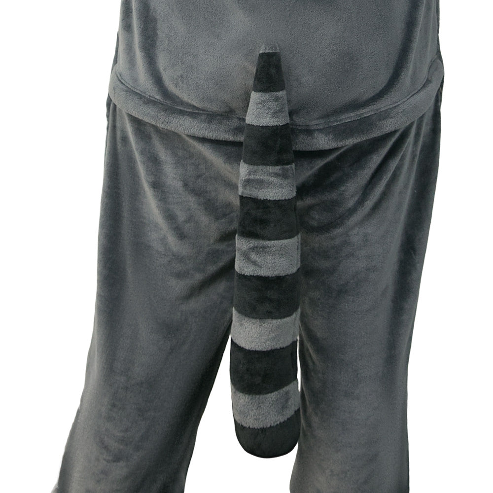 Erwachsene Unisex Waschbär Tierkostüm Schlafanzug einteiliger Pyjama