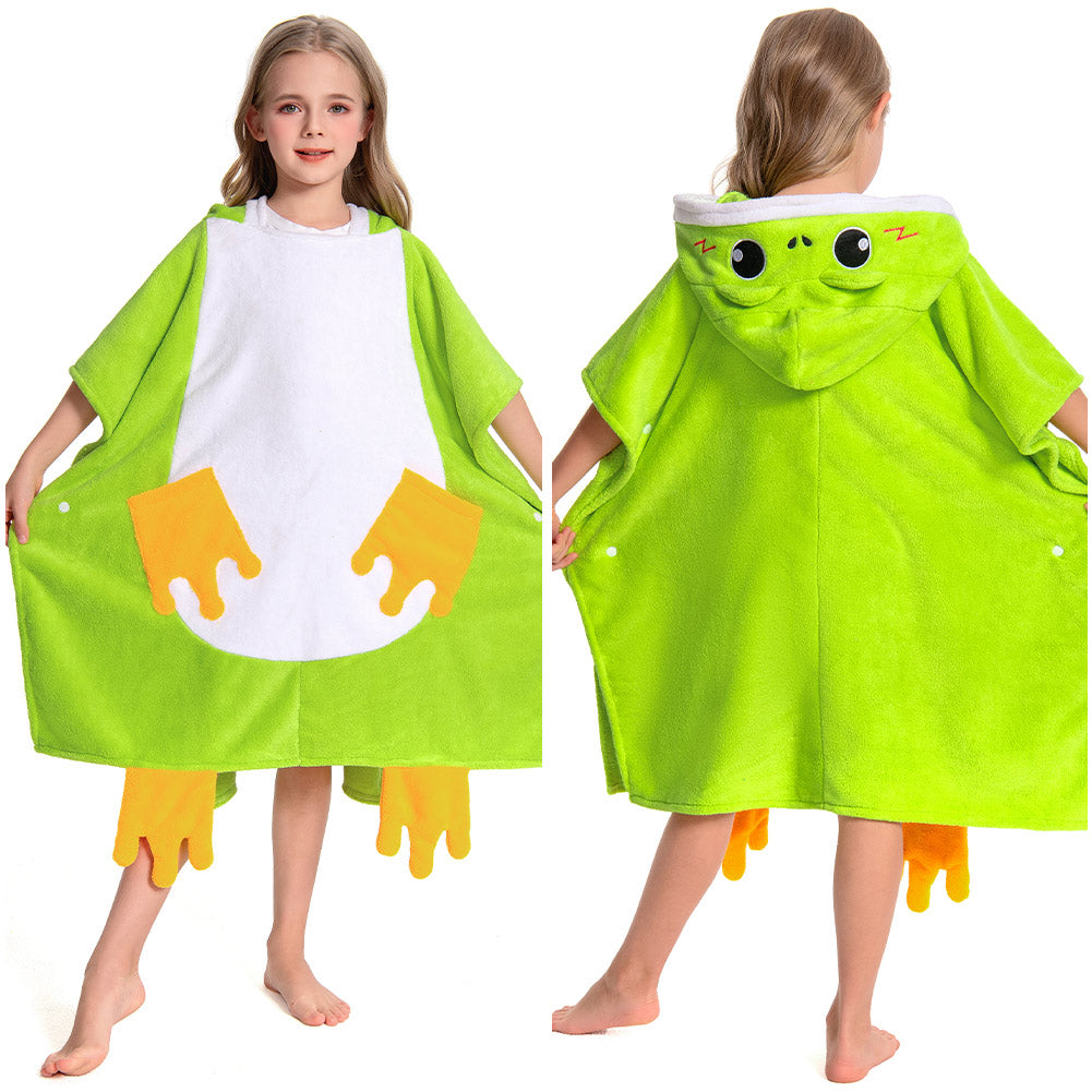 Kinder Frosch Strandtücher mit Kapuze Tierkostüm Sommer Robe