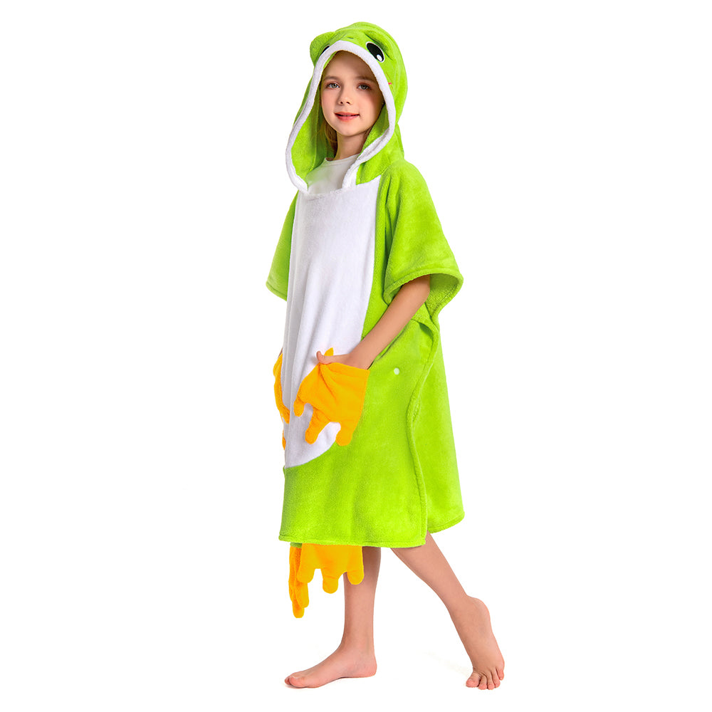 Kinder Frosch Strandtücher mit Kapuze Tierkostüm Sommer Robe