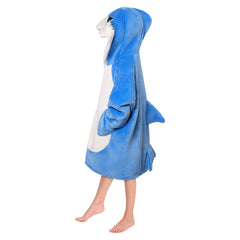 Kinder Hai tragbar Decke mit Kapuze Shark Robe Homewear