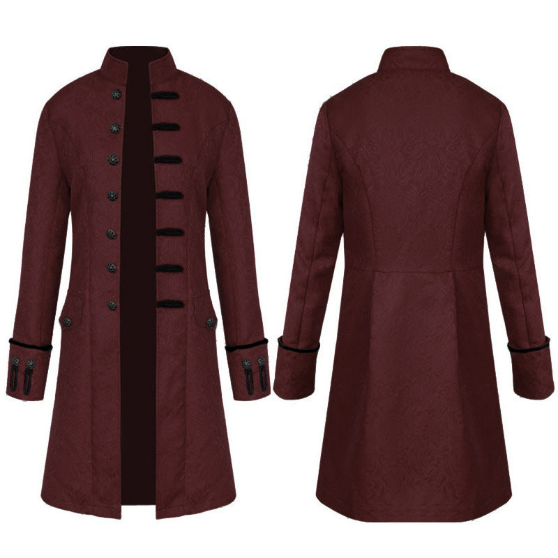 Herren Mittelalterliche Gothic Viktorianischer bridgeton Herren Mantel Cosplay Kostüm Halloween Karneval Party Anzug Steampunk