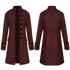 Herren Mittelalterliche Gothic Viktorianischer bridgeton Herren Mantel Cosplay Kostüm Halloween Karneval Party Anzug Steampunk