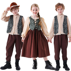 Kinder Mädchen Kleid Märchen Landhausstil cosplay Kostüm Outfits Halloween Karneval Anzug