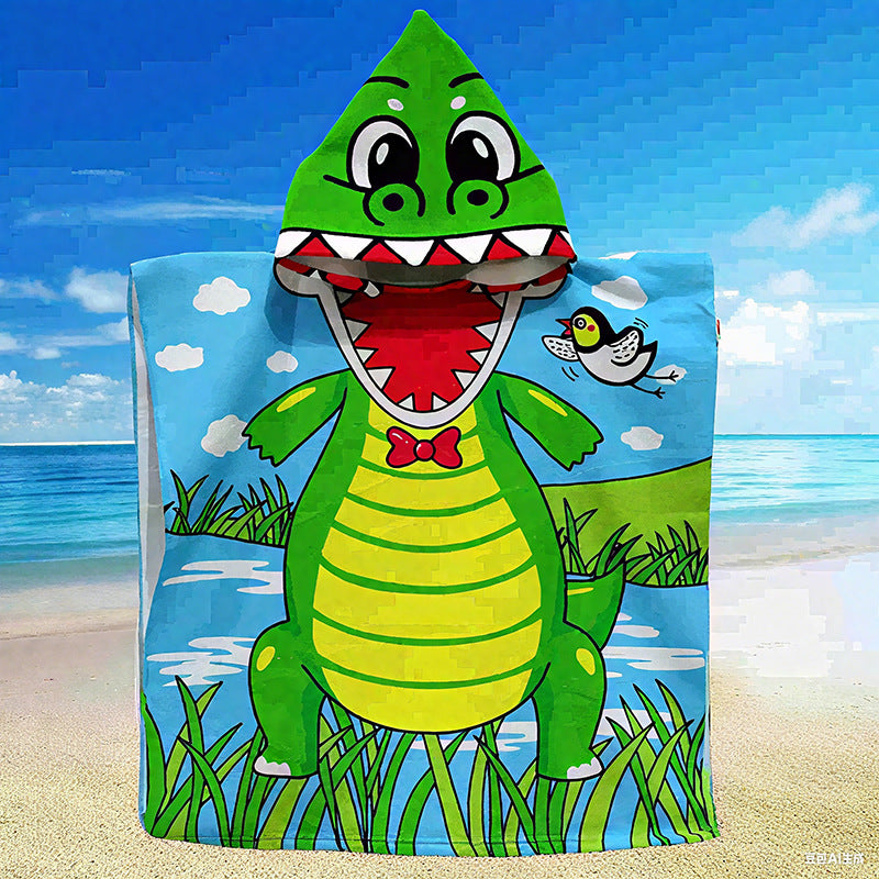 Kinder Krokodil Strandtücher mit Kapuze Tierkostüm Robe Sommer
