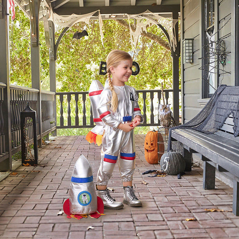 Kinder Astronaut Cosplay Kostüm Outfits Halloween Karneval Anzug