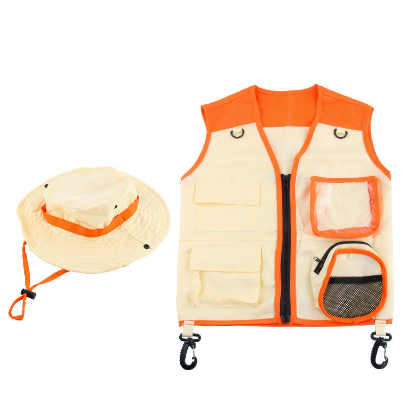 Kinder Safari Kostüm Jacke‌ Hut Karneval-Klamotten Dschungel-Kostüm Wildhüter Kostüm