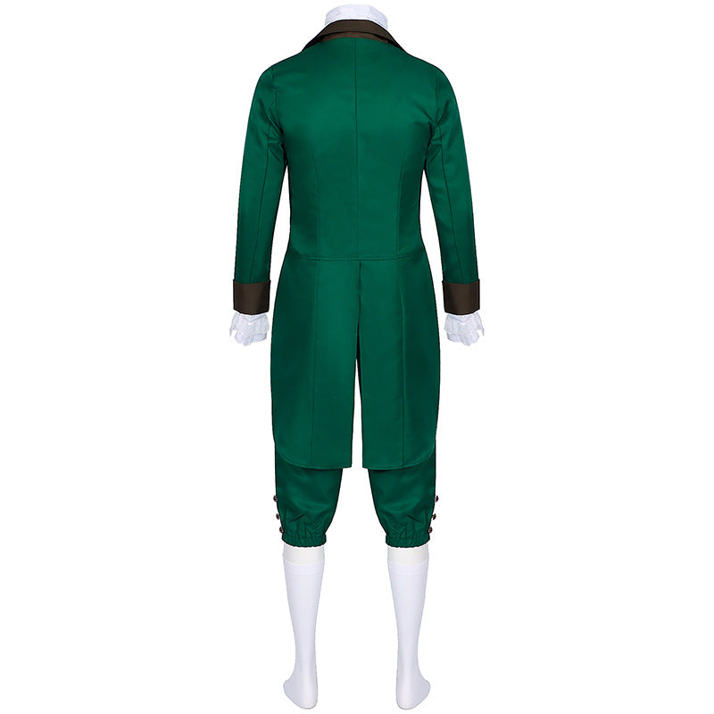 Herren Steampunk St. Patrick's Day Retro Cosplay Kostüm Outfits Halloween grün Karneval Anzug