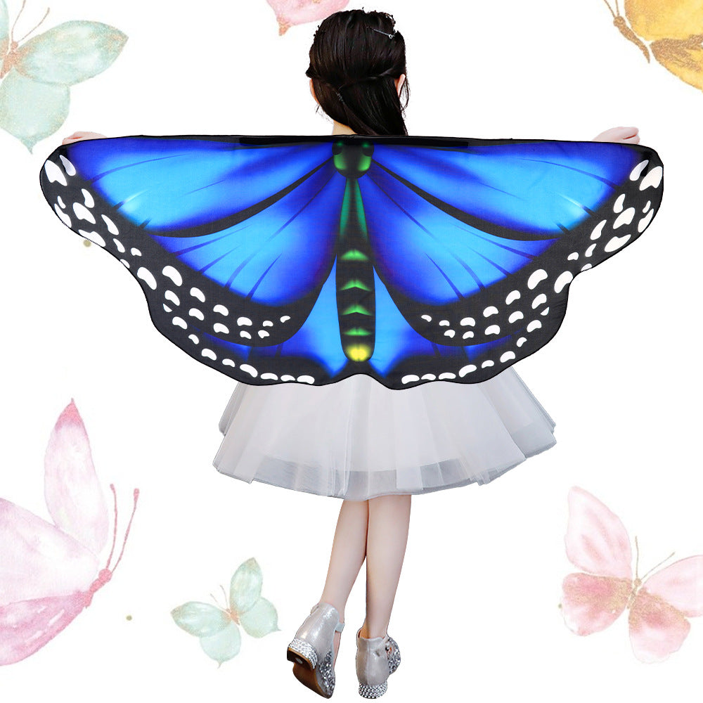 Kinder Halloween bedruck Schmetterlingsflgel Flgel Kostm, Schmetterling Pixie Cape Mädchen, Festival Kostüm Partei, Mehrfarbig