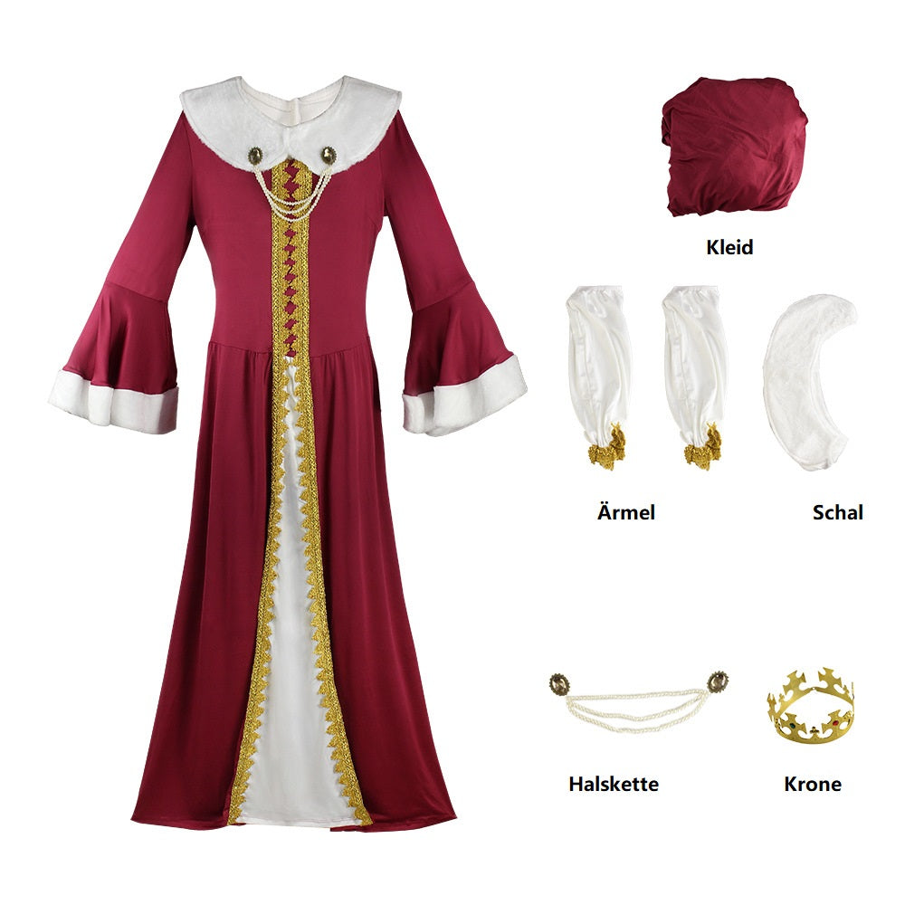 Hof König Königin cos königliche Vintage Kostüm Weihnachten cosplay Kostüm Outfits Halloween Karneval Anzug