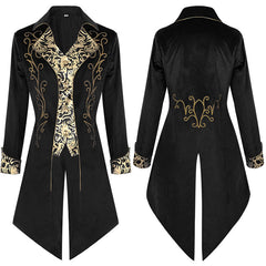 Herren Cosplay Kostüm Halloween Karneval Party Anzug Steampunk Mittelalterliche Gothic Viktorianischer Mantel