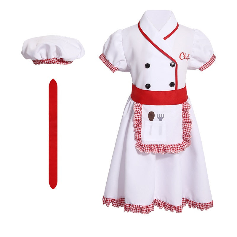 Kinder Chefkoch Anzug Kindergarten Spiel Festival Handwerk Klasse Backen Kleiner Chefkoch cosplay Kostüm Outfits Halloween Karneval