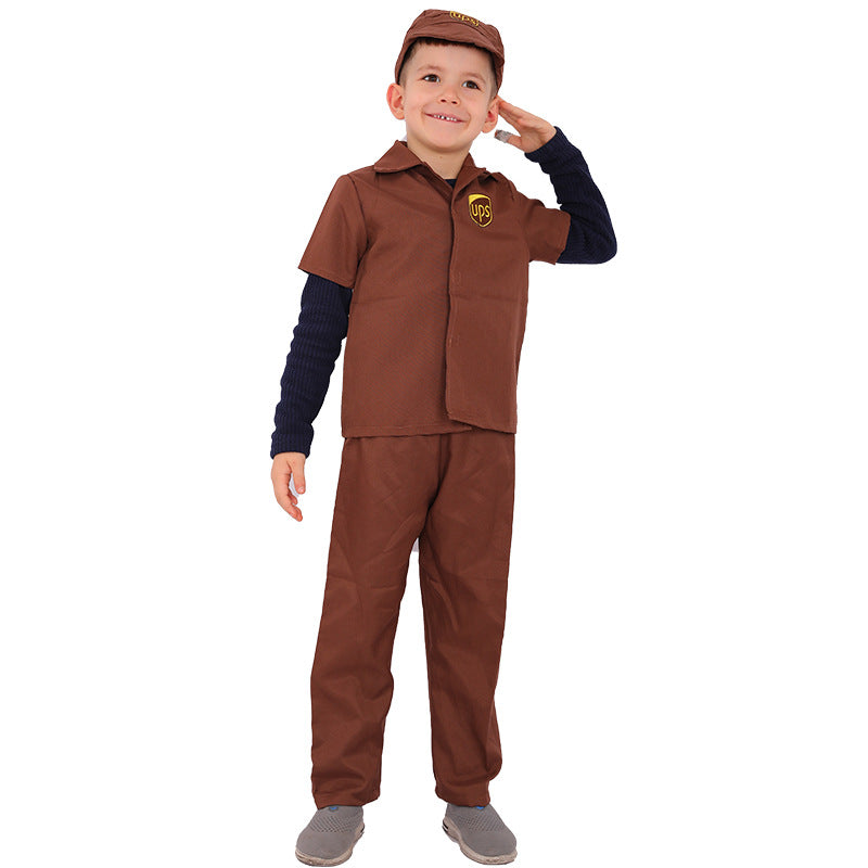 Kinder Postboten-Kostüm Kinderfest & Halloween Kostüm