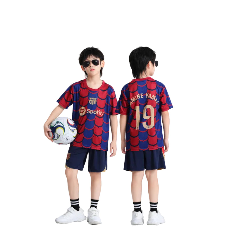 Kinder WM Trikot 2026 neue Saison FC Barcelona Fußballtrikot-Set für Kindergarten- und Grundschüler, Trainingsanzug mit Nummer 7/10, Großhandel&nbsp;