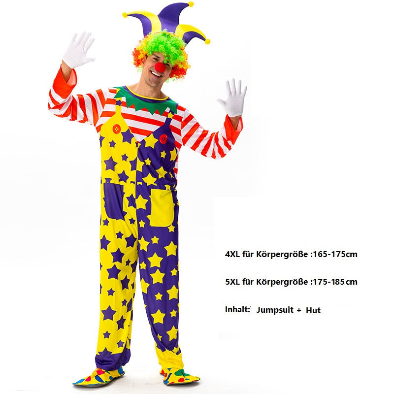 Erwachsene Clown Cosplay Kostüm Outfits Halloween Karneval Anzug