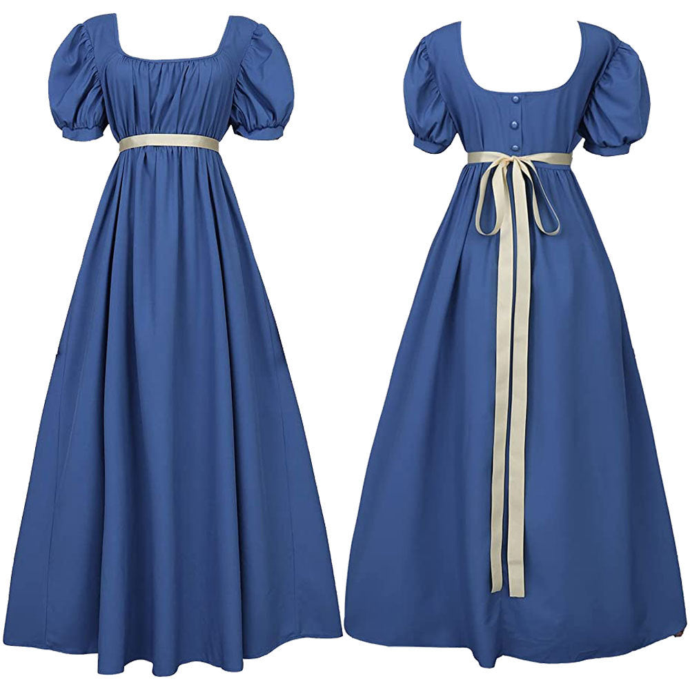 Damen Empire Taille Kleid Regency Ballkleid 19. Jahrhundert Viktorianische BallkleiderKleider Kostüm