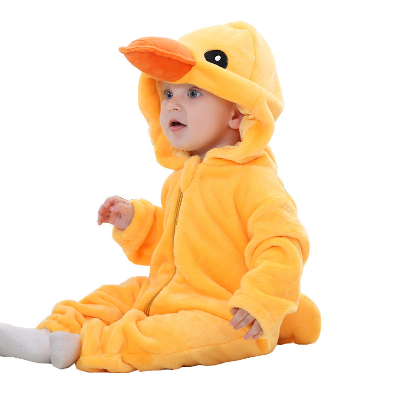 2024 Kinder Tier Kostüm Onesie Krabbelanzug Baby plus Größe Krabbelanzug Säugling Flanell Krabbelanzug