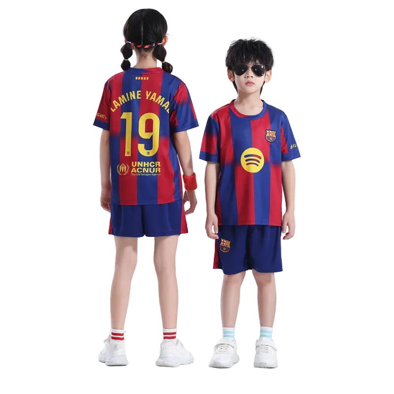 Kinder WM Trikot 2026 neue Saison FC Barcelona Fußballtrikot-Set für Kindergarten- und Grundschüler, Trainingsanzug mit Nummer 7/10, Großhandel&nbsp;
