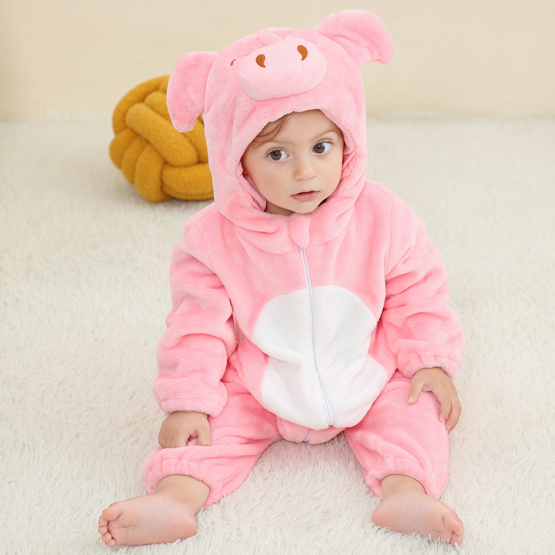 2024 Kinder Tier Kostüm Onesie Krabbelanzug Baby plus Größe Krabbelanzug Säugling Flanell Krabbelanzug