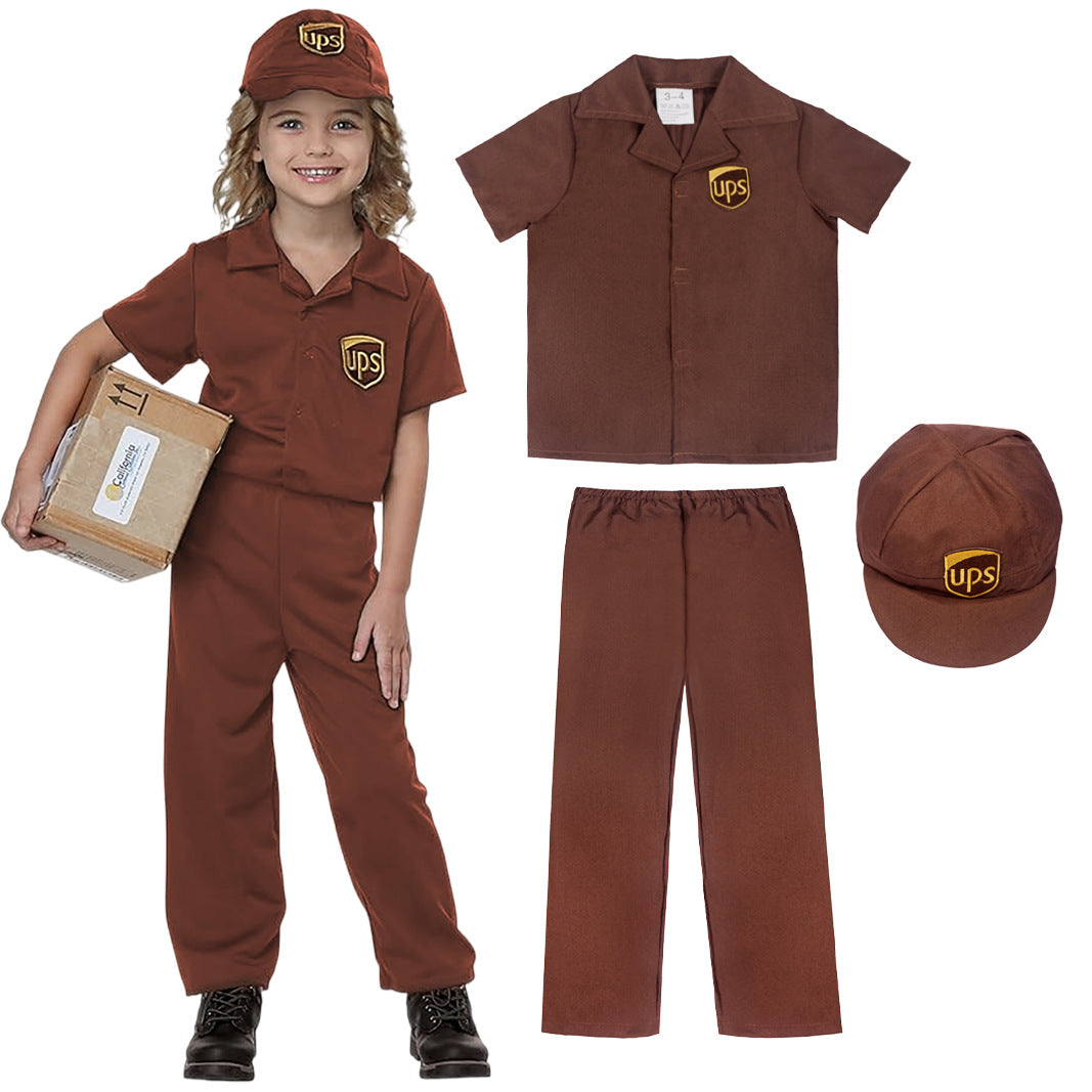 Kinder Postboten-Kostüm Kinderfest & Halloween Kostüm