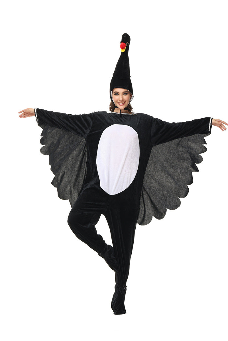 Halloween Eltern-Kind Mädchen und Jungen Schwan Tier Kostüm Performance cosplay Kostüm