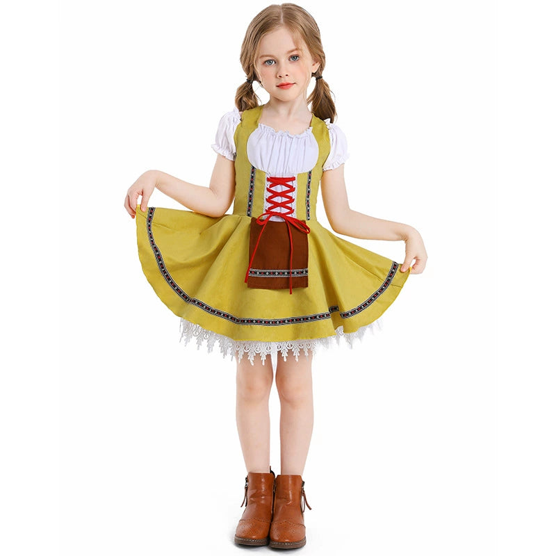 Kinder Mädchen Oktoberfest München Bierfest Kleid Halloween Karneval Party Anzug